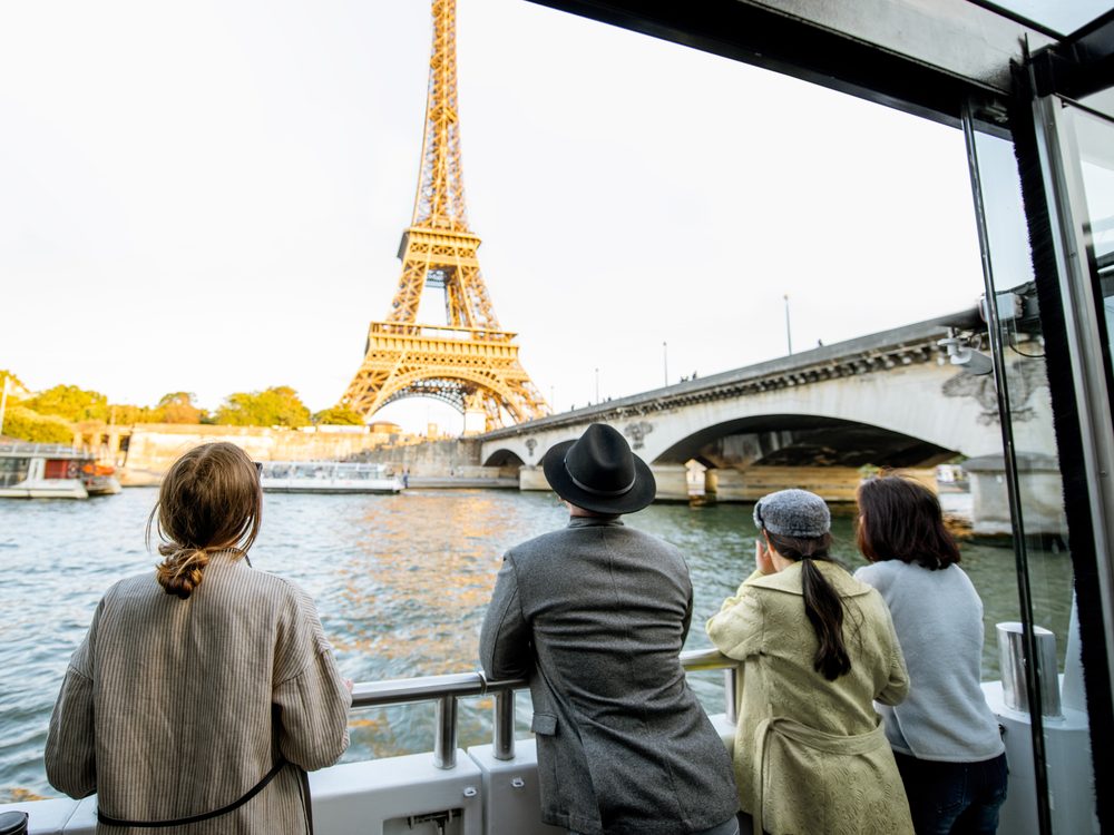 Sightseeing from a river cruise ship