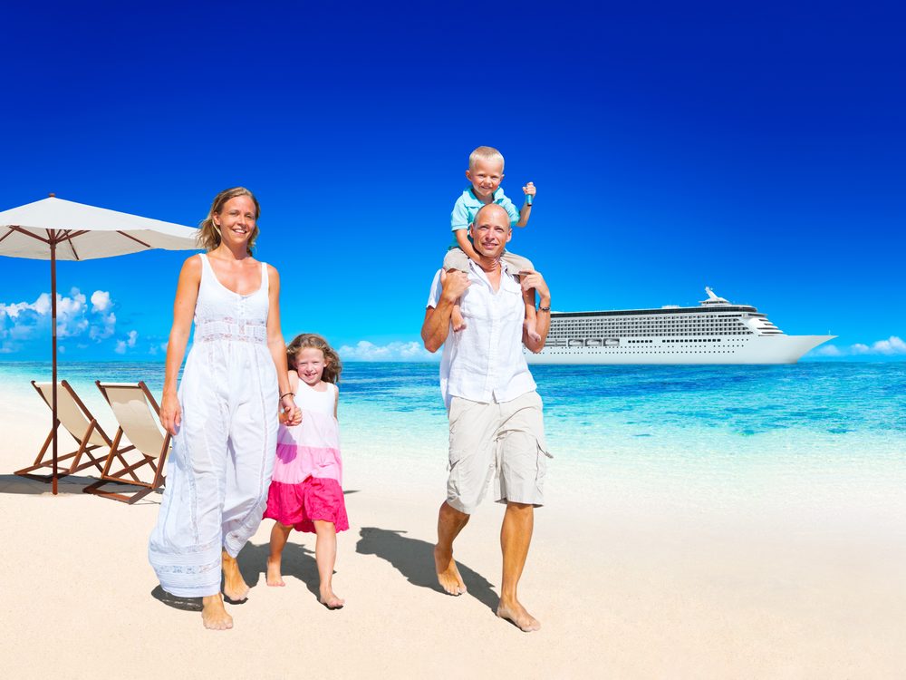 Family enjoying a cruise